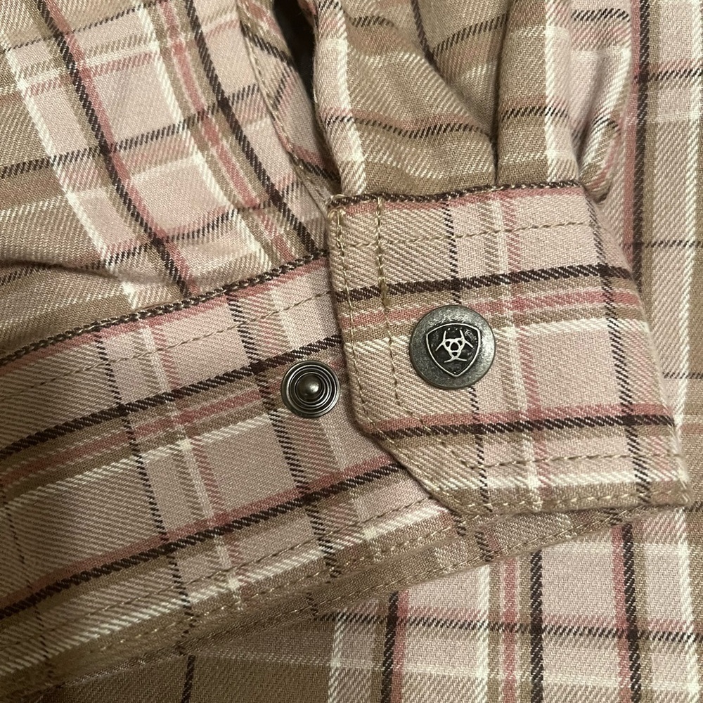 Ariat Rebar Women's Fossil Plaid Size 2XL Quilt Lined Shacket Hoodie MSRP $169 - Picture 2 of 10